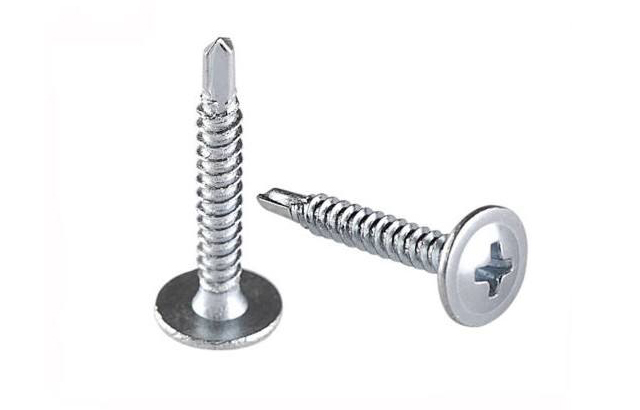 Large round head self-drilling screws